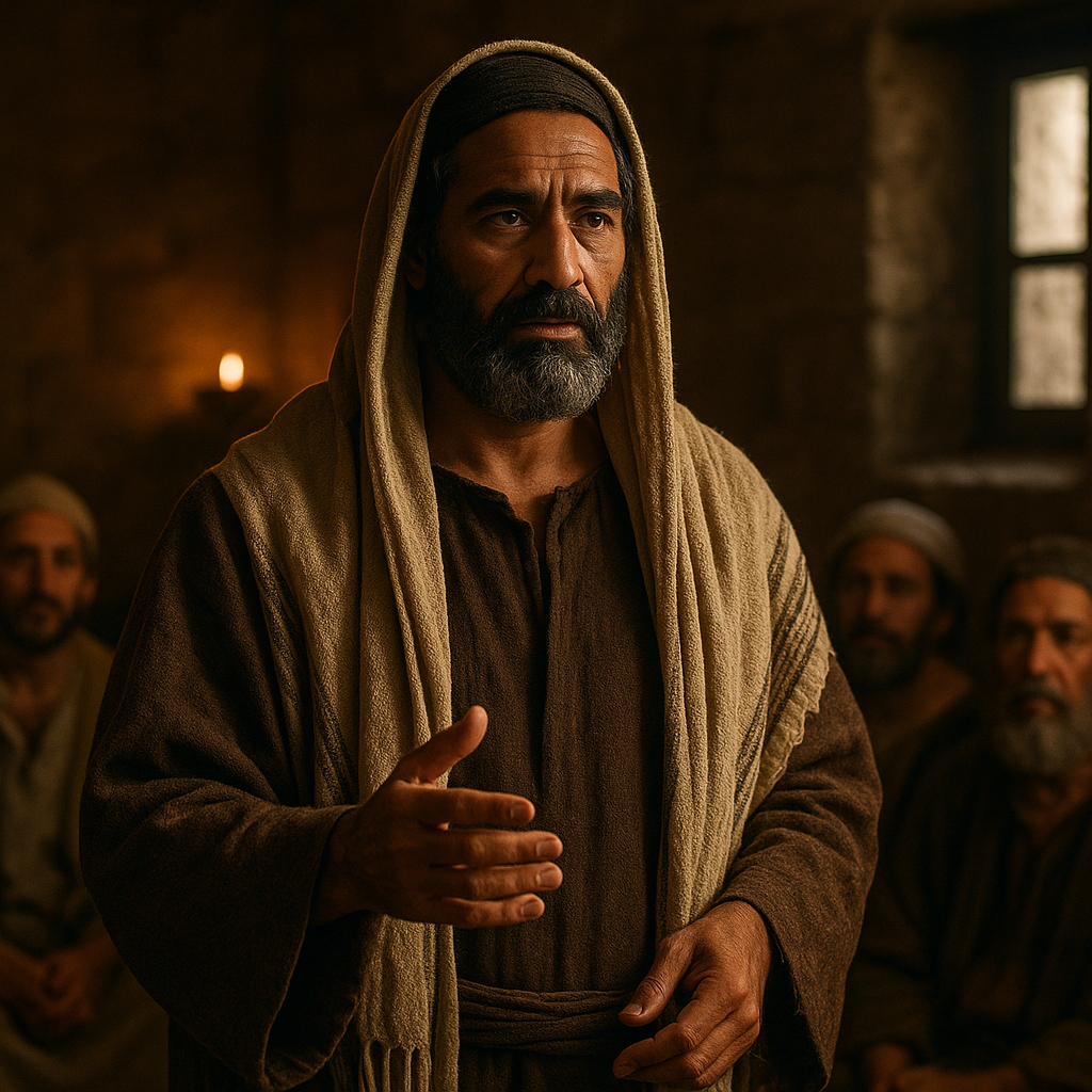 Tiago liderando a igreja em Jerusalem
